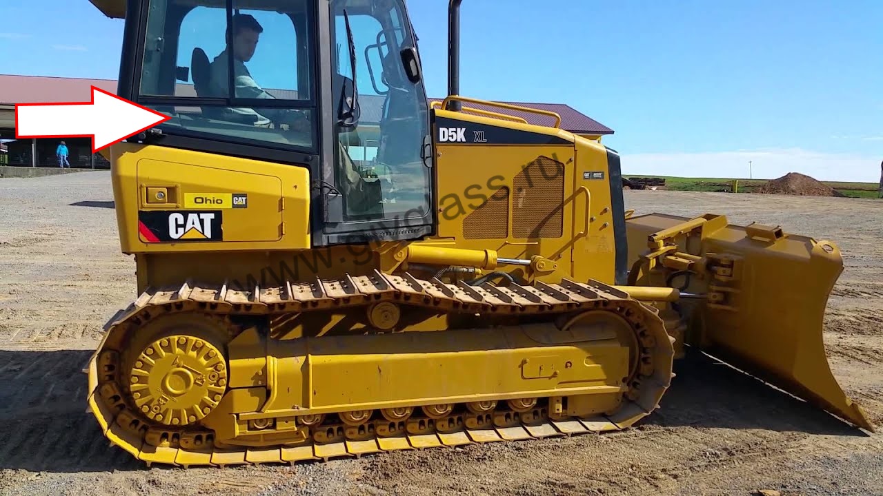 Бульдозер Caterpillar D5K XL / D6K - Стекло кузовное заднее правое нижнее (закаленное)